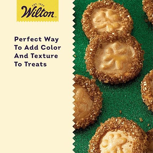 Miniatura 3 de Azúcar perlada para decoración de alimentos de Wilton 5-14onzas Dorado