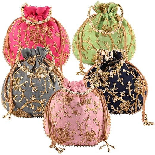 Kuber Industries Jute Handbags Pack of 5