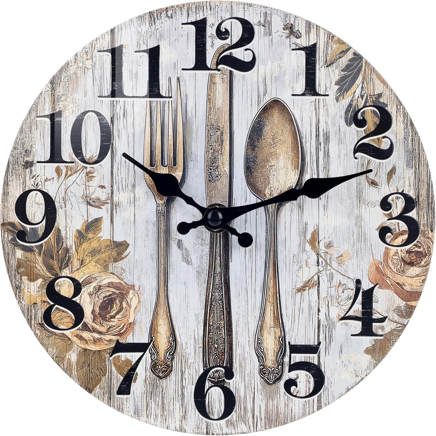 Amazon.com: 12 Inch Cooking Sign Kitchen Wall Clock,Rustic Wall Clocks ...
