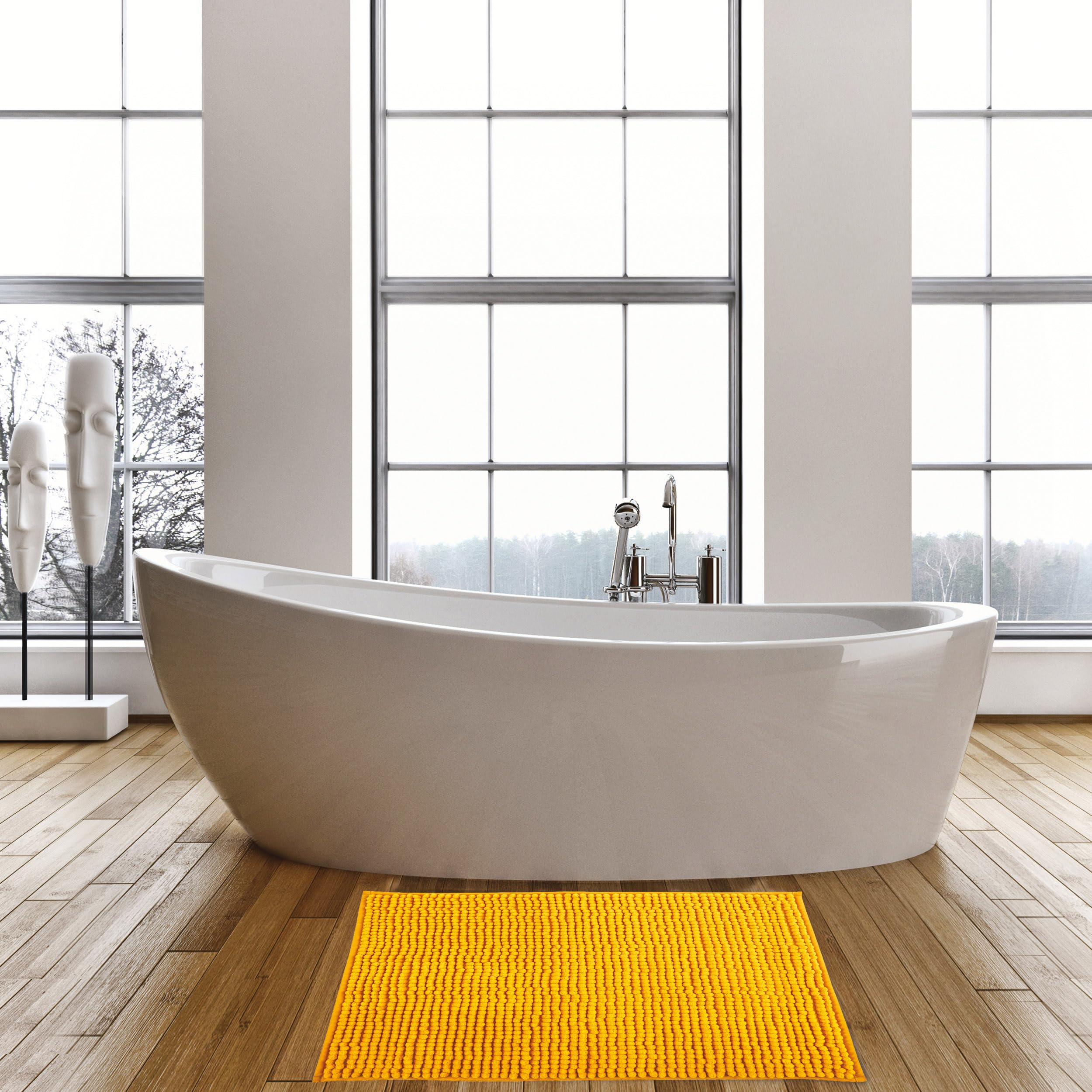 Tapis de Bain Microfibre Chenille Anti-dérapant 40x60 cm