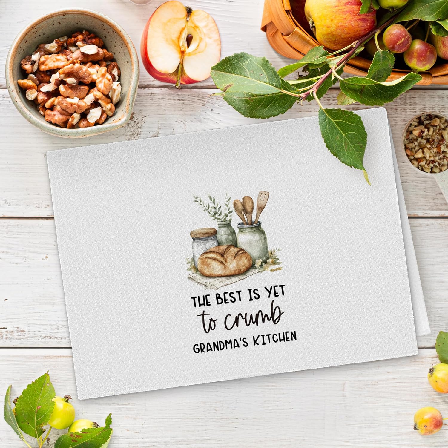 Grandma Kitchen Towels, Best Grandma Gifts for Mother's Day Birthday Dish Tea Towels, Grandmother Gifts from Grandkids Decorative Hand Towels for Kitchen, 16x24 Inches - Image 6