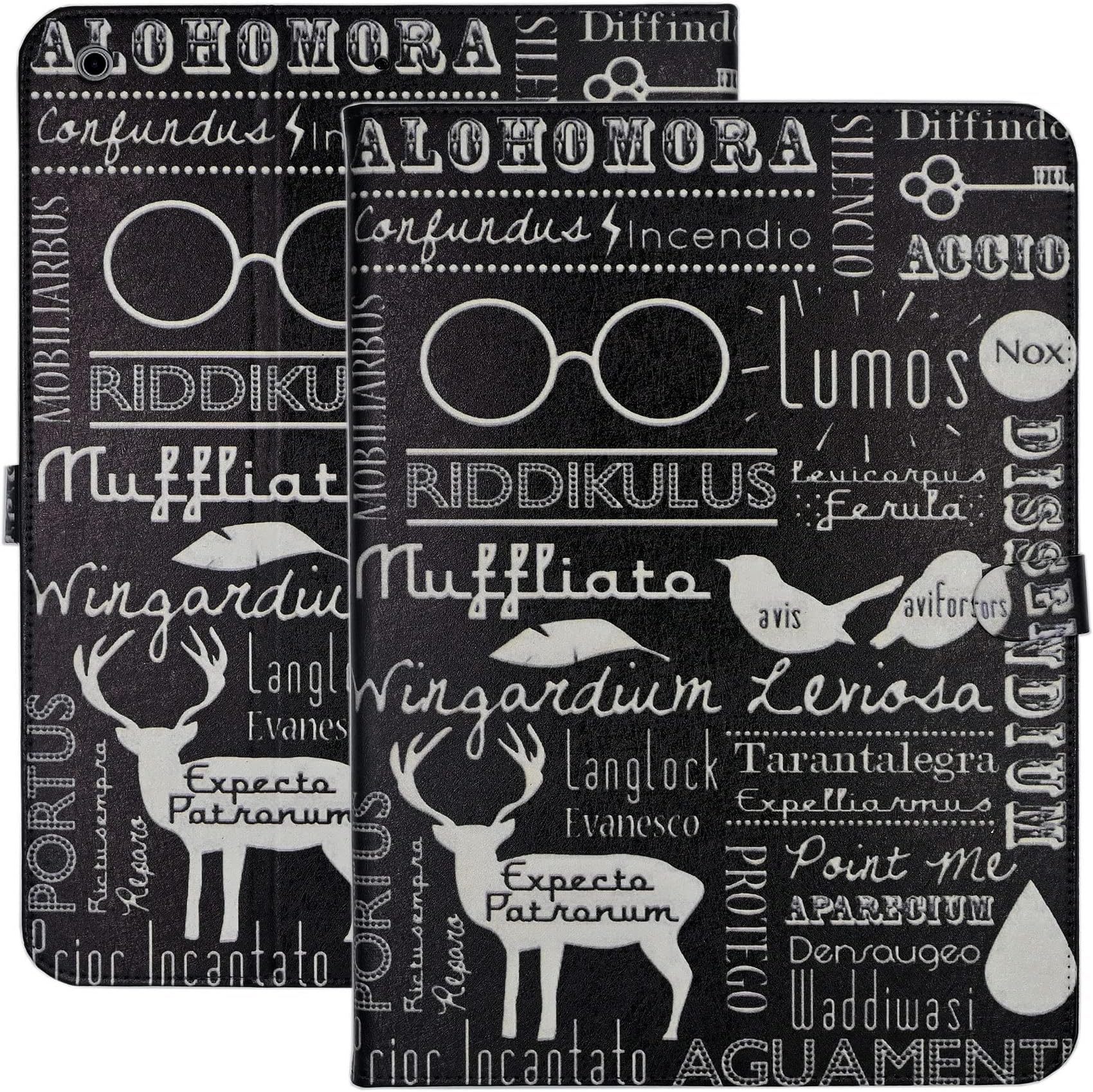 Case for iPad 7th, 8th & 9th Generation (10.2" Display - 2019, 2020 & 2021 Version), Premium PU Leather Folio Stand Shell TPU Back Cover, Magic Spells