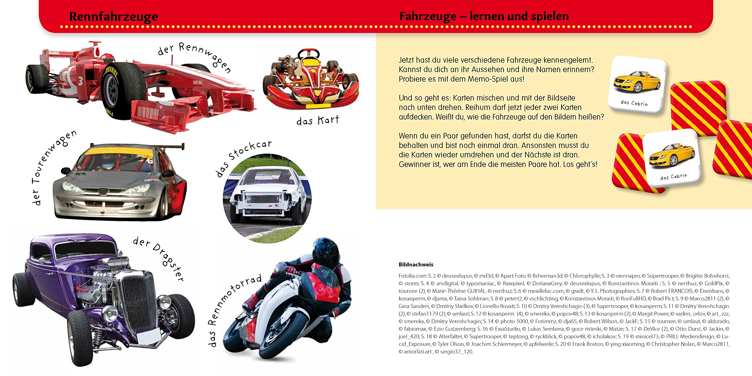 Mein Memo-Buch Fahrzeuge: Mit 2 x 20 Memo-Karten!