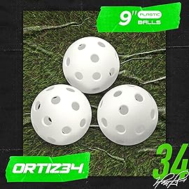 Bat & Ball Set - Graffiti Plastic Bat & Ball Homerun Set- David Ortiz Backyard Baseball Set for Youth, Kids, Teenagers, Adults (Bat & Ball Set, Green/Purple)