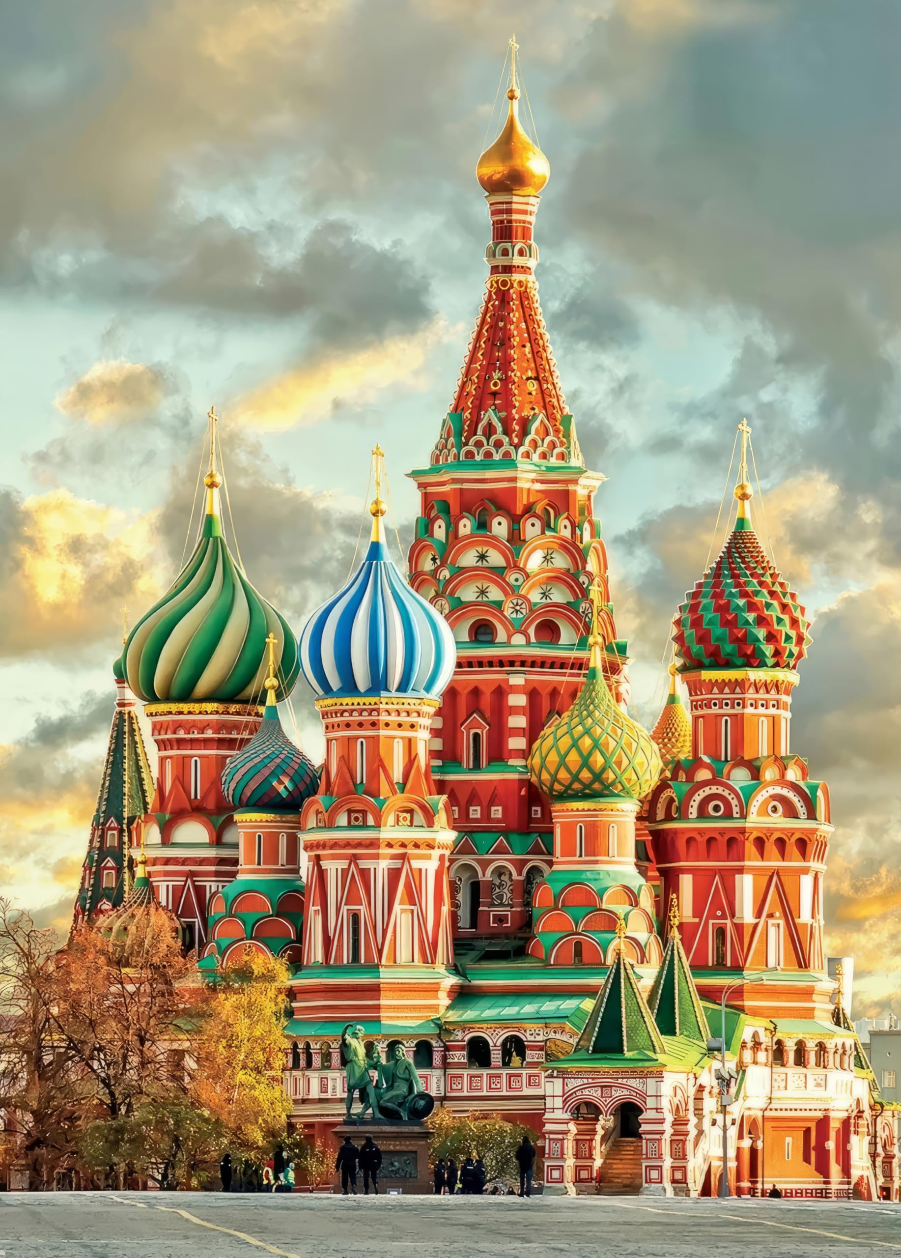 Jigsaw Puzzles for Adults 1000 Piece St. Basil's Cathedral 27.56 x 19.69 Inch Jigsaw Puzzle for Adults Educational Game 1000 Pieces Puzzles for Adult
