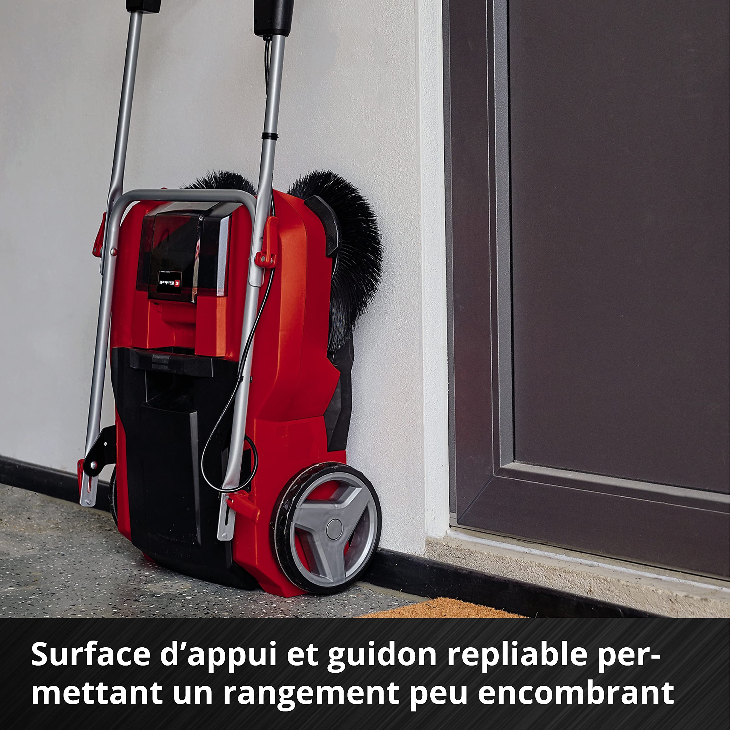 Einhell Balayeuse sans fil TE-SW 18/610 Li-Solo Power X-Change (18V, collecteur de débris de 20 litres, position de stationnement, guidon réglable) Livré sans Batterie ni Chargeur