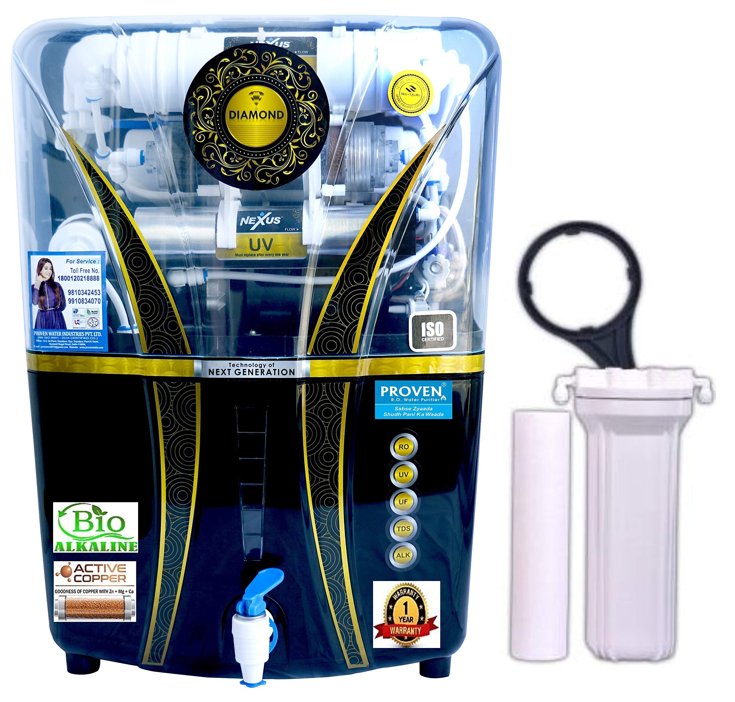 Buy Proven® Alkaline with Active Copper + Ro + UV + TDS Controller