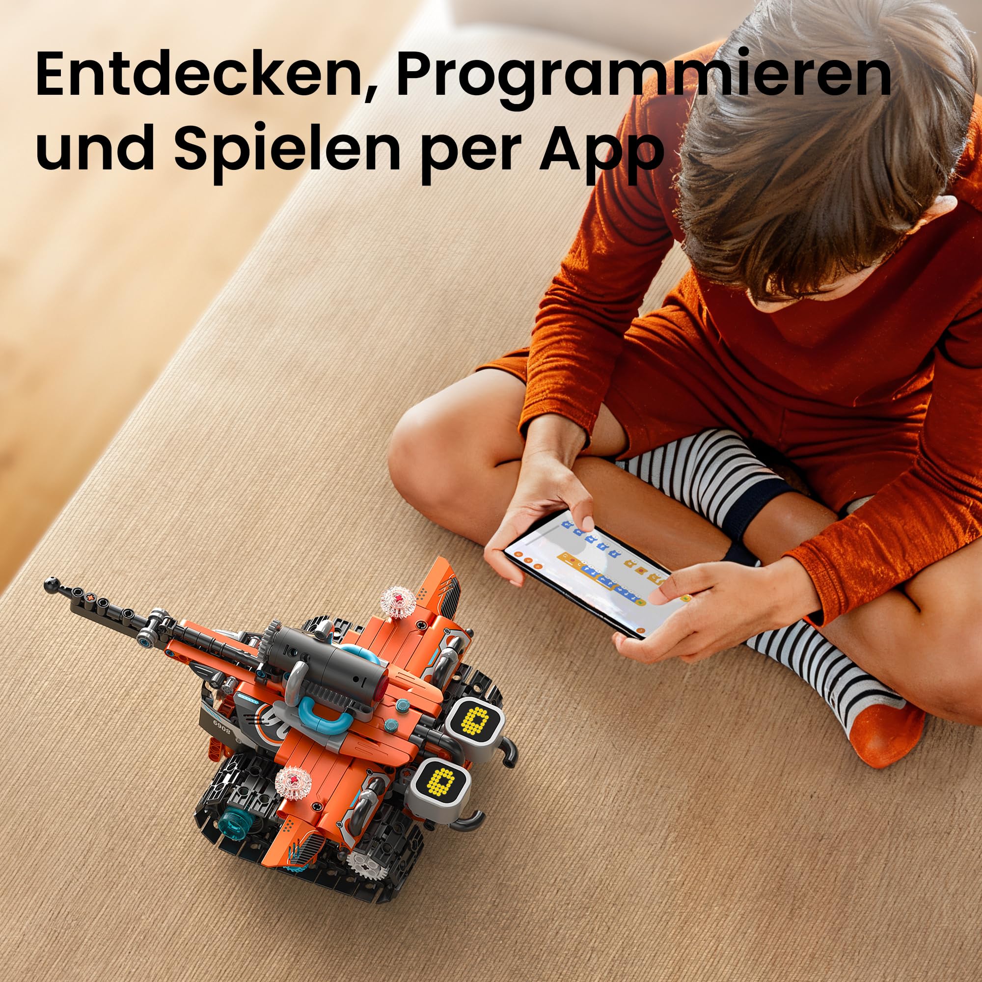 Sillbird 5-in-1 Roboter Spielzeug ab 8 Jahren mit 596 Teilen | Programmierbares Robotik-Set mit Fernbedienung, Geschenk für Jungen und Mädchen ab 8-14 Jahren
