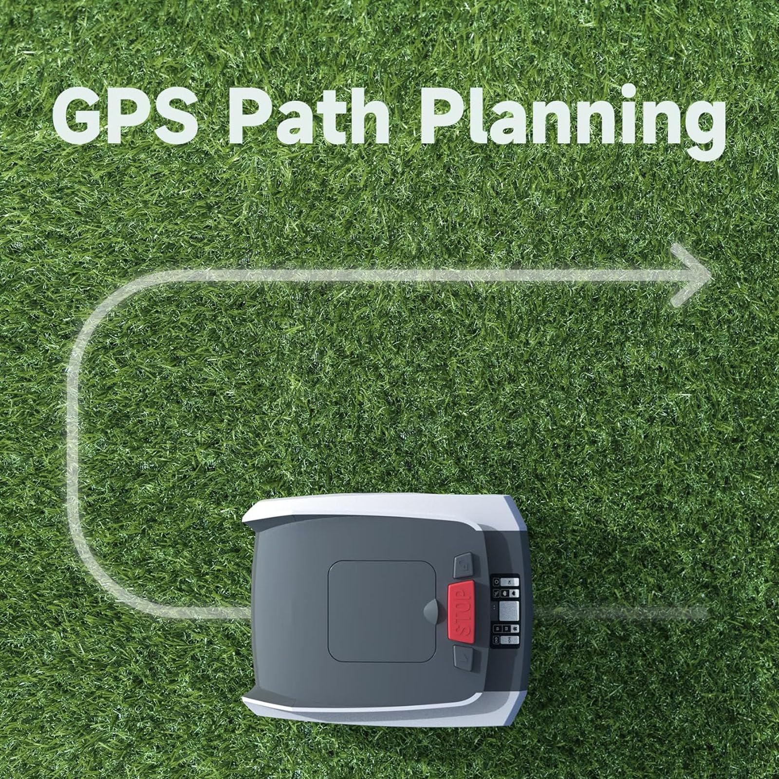 Cortacésped Robótico de 0,4 Acres, con Control de Aplicación, Solo 60 db, Sensor de Lluvia y Cable Delimitador, Batería de 20 V/5 Ah y Cargador Incluidos, para Jardines Pequeños y Medianos