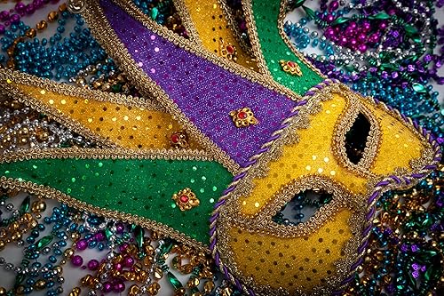 Miniatura 5 de GiftExpress 72 collares de cuentas de Mardi Gras a granel, collares de carnaval de 33 pulgadas para fiesta de Navidad, collar de disfraz del día de