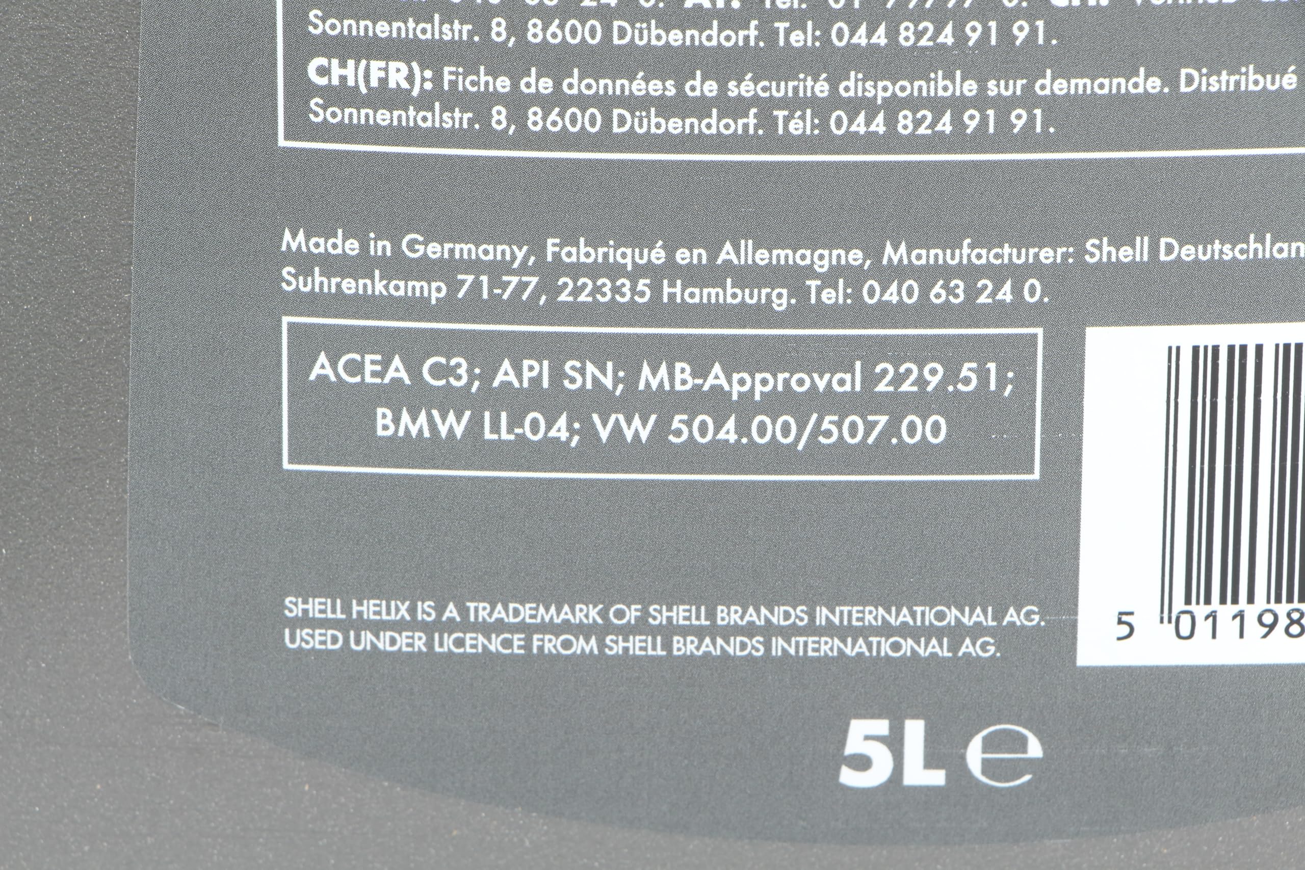 SHELL Motoröl 5W-30 Helix Motor Öl ACEA C3 API SN Ultra ECT Multi 5L Kompatibel mit VW Golf 7 Schrägheck 5G1, BQ1, BE1, BE2 Golf 4 Schrägheck 1J1 Golf 6 5K1 Golf 5 Schrägheck 1K1 POLO 9N