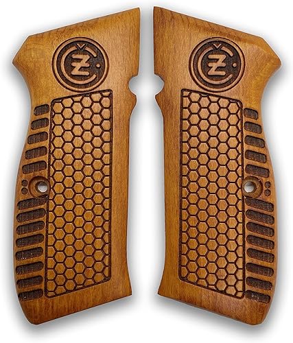 Miniatura 14 de para empuñaduras CZ-75 / empuñaduras CZ85 / 75B CZ 75 / SP-01 75B CZ 75/85 Tamaño completo Hechas a mano de madera de nogal
