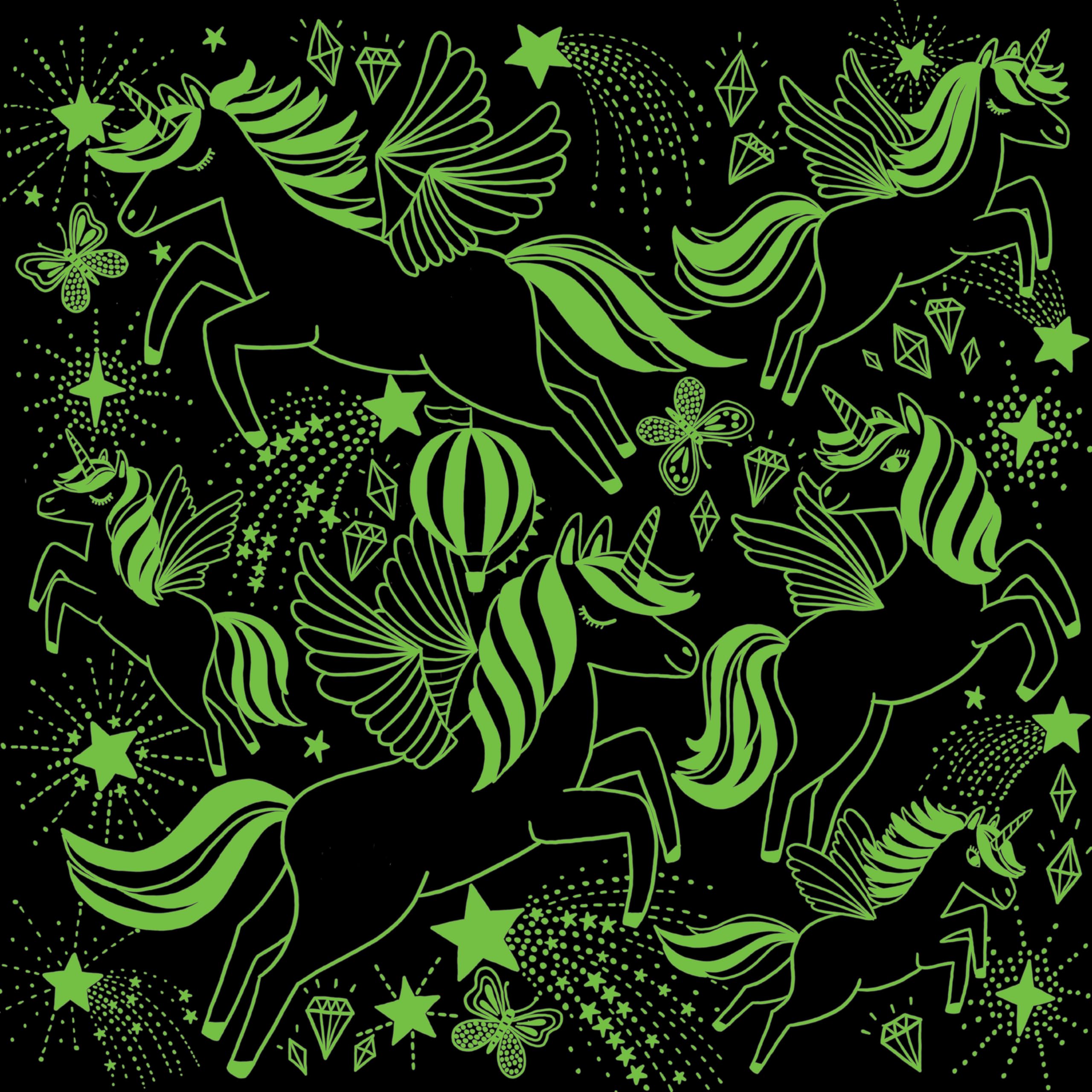 Mudpuppy Unicorns Illuminated 300 Piece Glow in The Dark Family Puzzle, Glow in The Dark Pieces, Whimsical Illustrations; Hours of Challenging Puzzle Fun, 7+ - Image 5