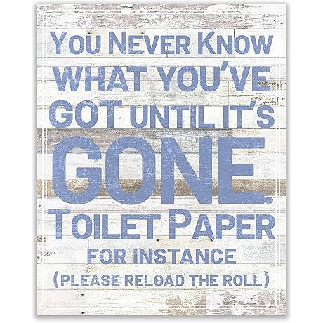 Bathroom Wall Decor Funny - Bath Wall Art Decor Rustic Farmhouse Bath Sign