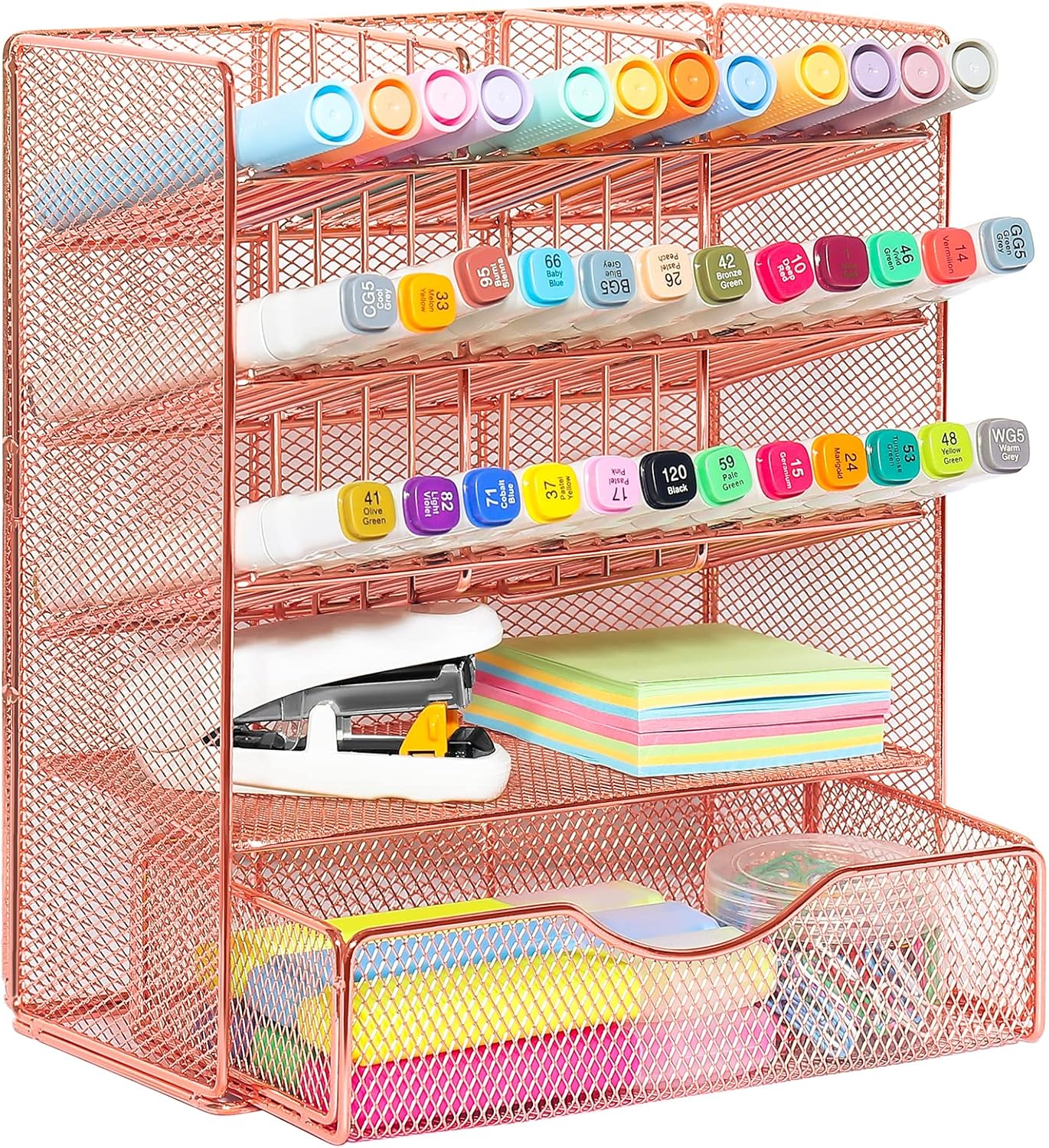 Mesh Desk Organiser, MultiFunctional Pencil Holder, Metal Desk Supply