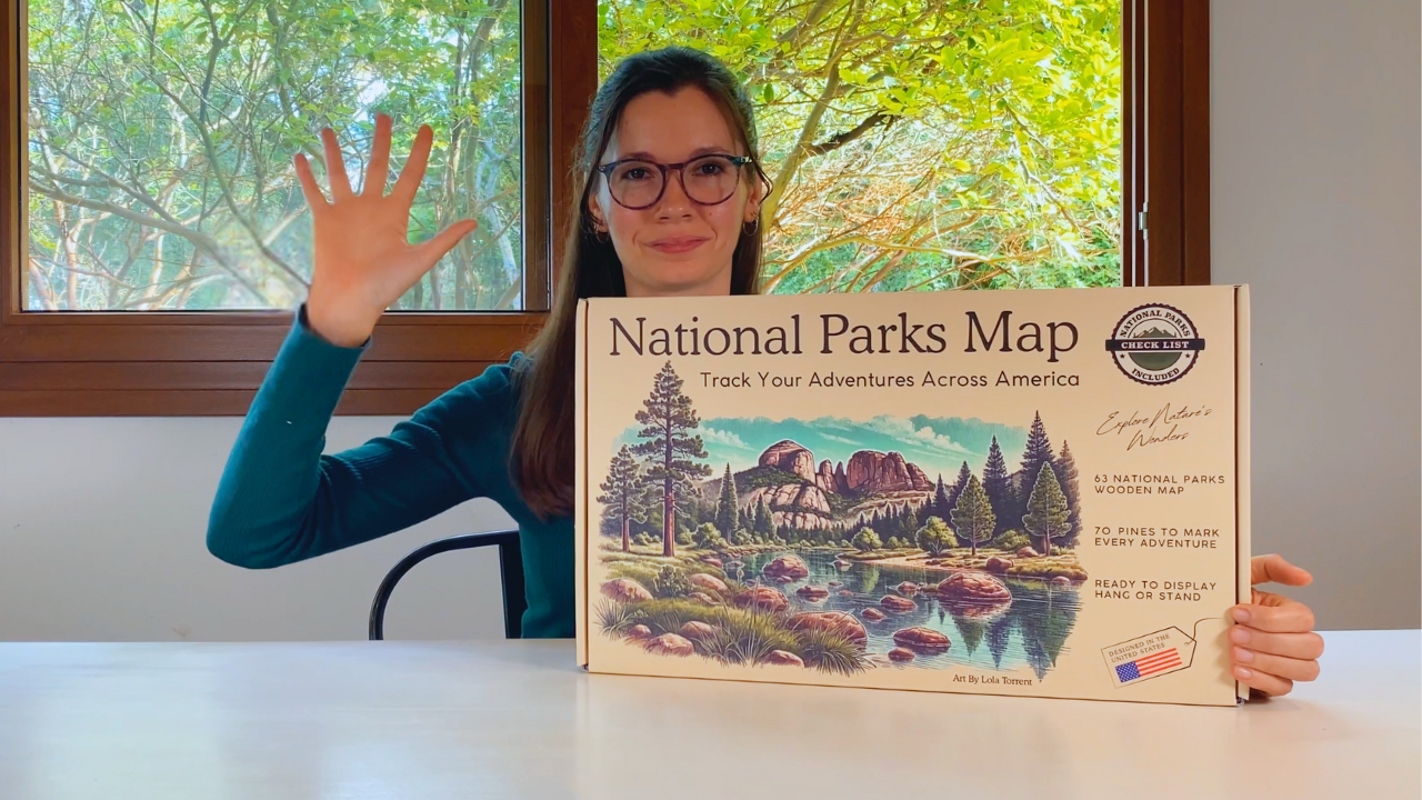 Amazon.com : National Parks Map – USA Travel Tracker with