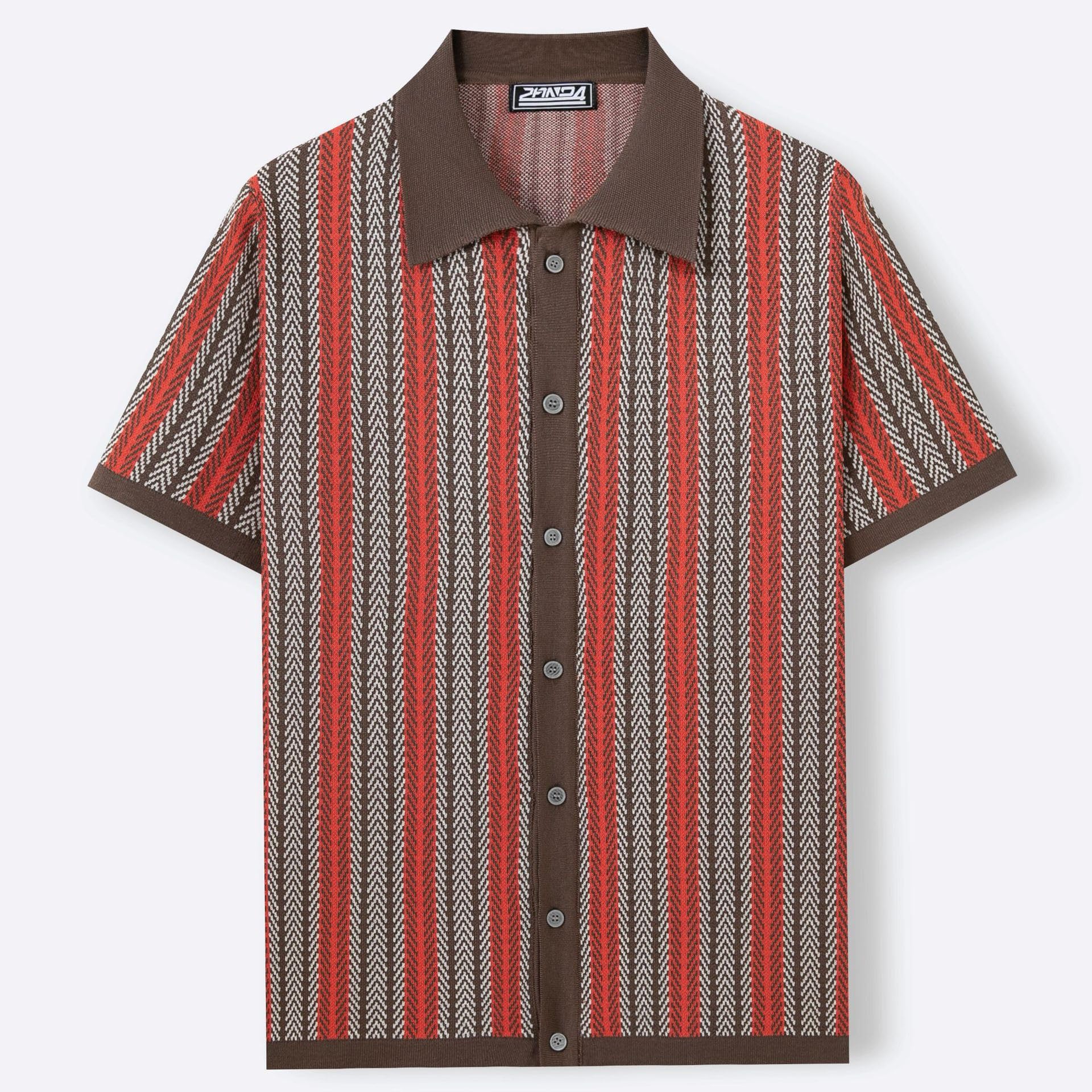 Herren Strickjacke mit Kurzen Ärmeln, Grün, mit Reverskragen, Knopfleiste Und Streifenmuster, Vintage Strickshirt, Tennisshirt, Sommer Strandshirt, Lässiges, Locker Geschnittenes, Leich
