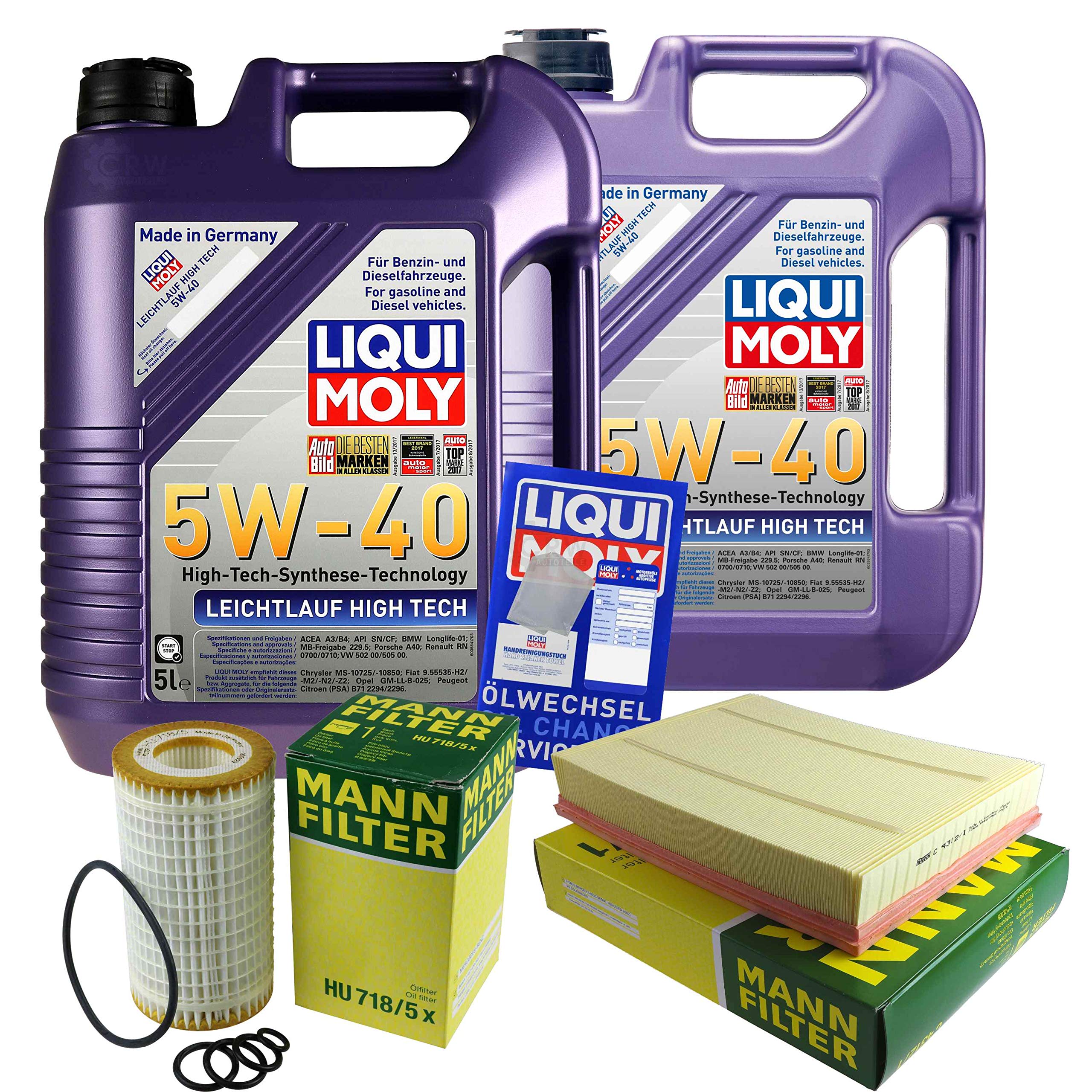 Kit d'inspection 10 l LM LL High Tech 5W-40 + filtre à air MANN