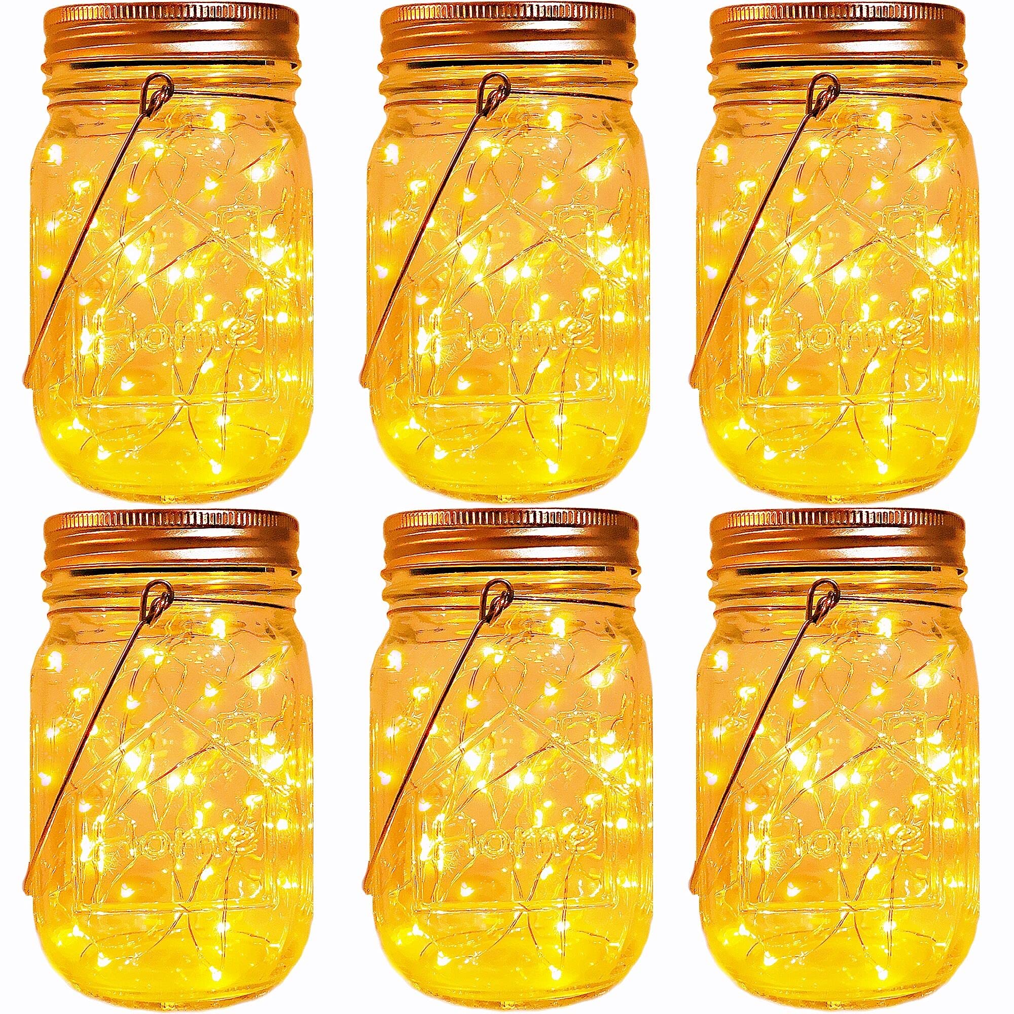 Sponsored Ad - Solar Mason Jar Lights,4 Pack 30 Led Fairy Hanging Jar Lights,Solar Lanterns for Outdoor Patio Party Garden Wedding Decor Lights(Mason Jars/Handles Included)