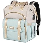 Jiefeike Girls Diaper Backpack,Travel Backpack Diaper Bag for Dad Mom Baby Boys,Insulated Pockets Portable Baby Nappy Bags with USB Charging Port,RFID Anti-Theft Water-Resistant Pocket Stroller Straps