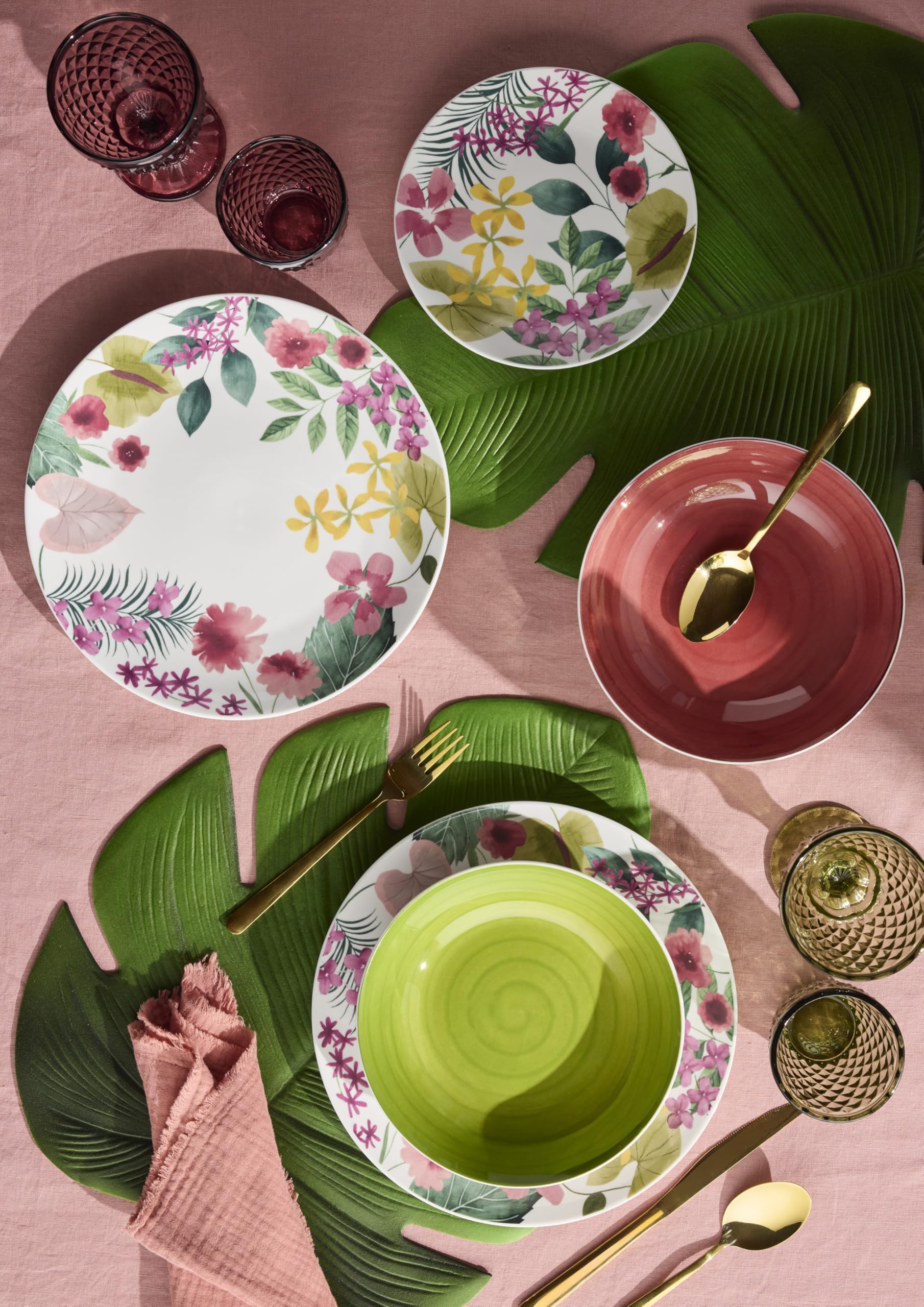 Tognana Kalima, Servizio piatti per 6 persone 18 pezzi, porcellana, multicolor