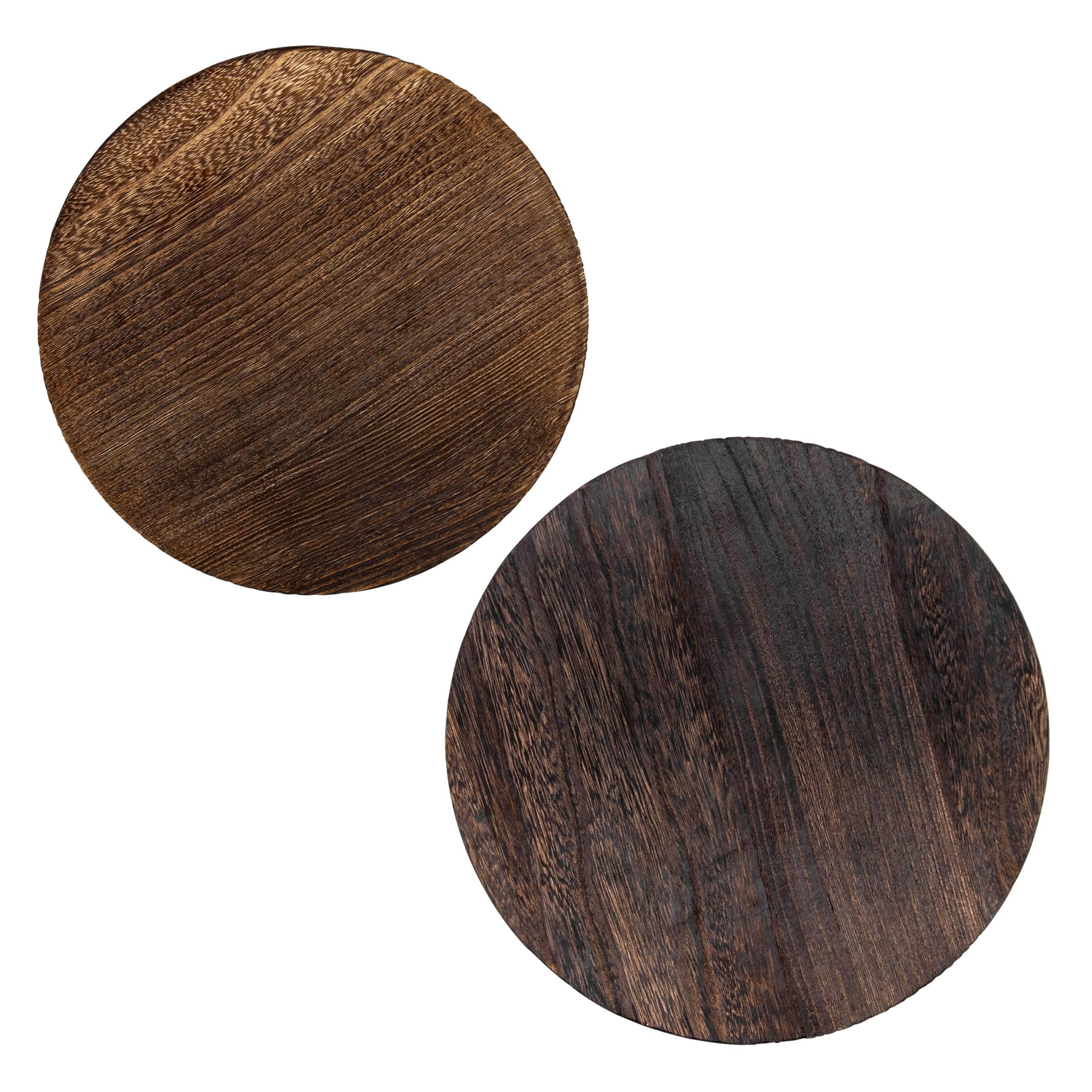 Spetebo Lot de 2 tabourets ronds en bois pour plantes