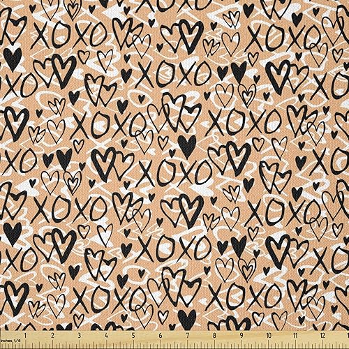 Vista 60 de Ambesonne Tela oriental por The Yard, patrón de Oriente Medio Feliz Año Nuevo en letras hebreas Manzana Granada, tela de microfibra para artes