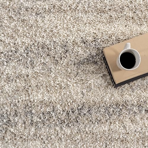 Miniatura 6 de nuLOOM Brooke - Alfombra contemporánea de pelo, 4 x 6 pies, color marfil