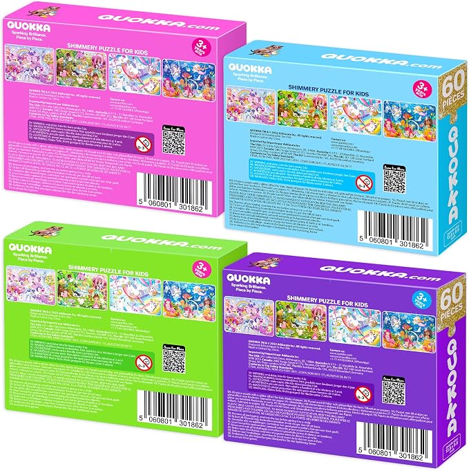 Set de 4 puzzles de 60 piezas para niños de 4 a 6 años miniatura 8