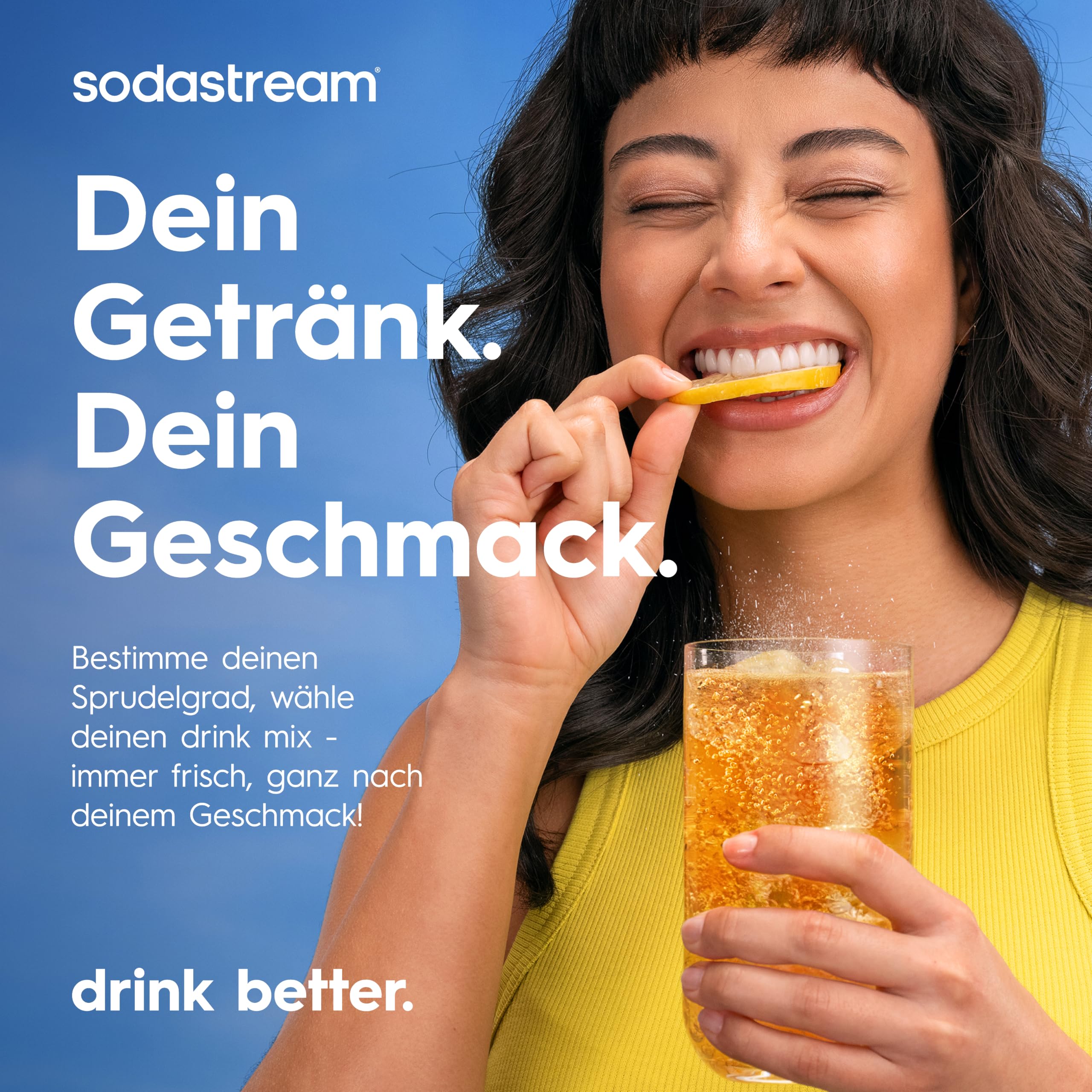 Sodastream TERRA Wassersprudler, Soda Stream Maschine mit Quick Connect 60L CO2-Zylinder, 5x 1L Kunststoff-Sprudlerflaschen, Schwarz