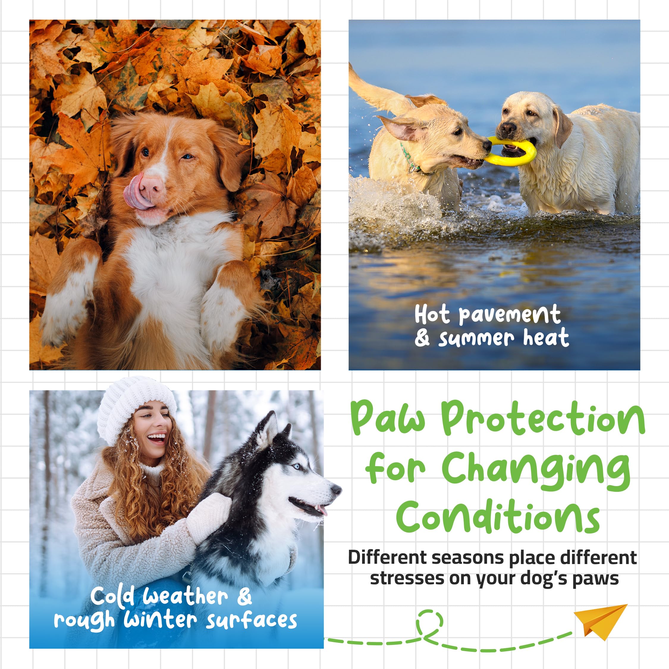 Roll-On Dog Paw Balm - Moisturizer & Soothing Protection from Snow & Hot Pavements - Snout Soother for Dogs - Easy & Fast to Apply, Natural, Non-Toxic, Food-Grade, Lick-Safe Wax - image 7