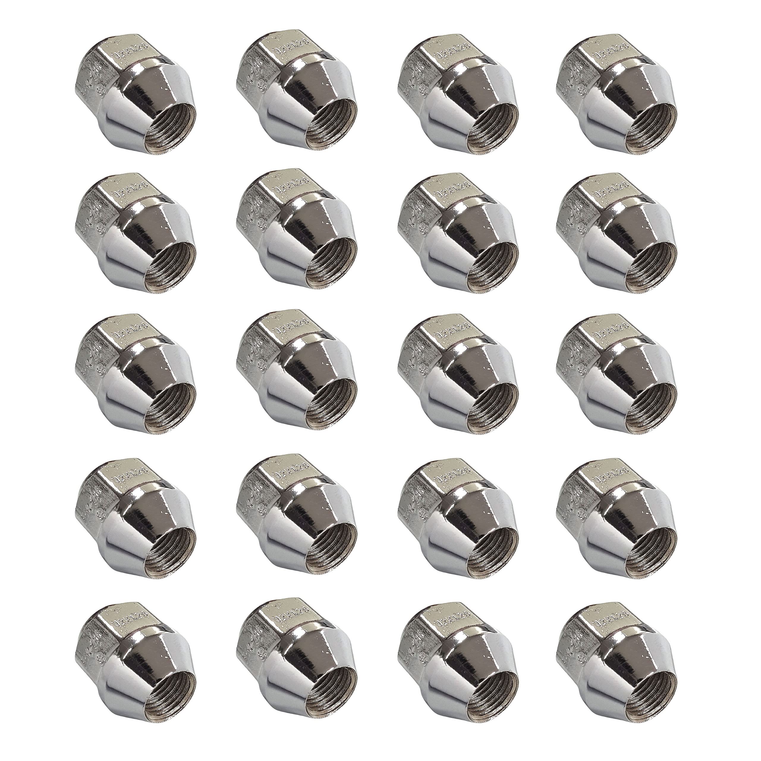 Lot de 20 écrous de roue coniques fermés M12 x 1,25 H 25 mm HEX19 SU LA