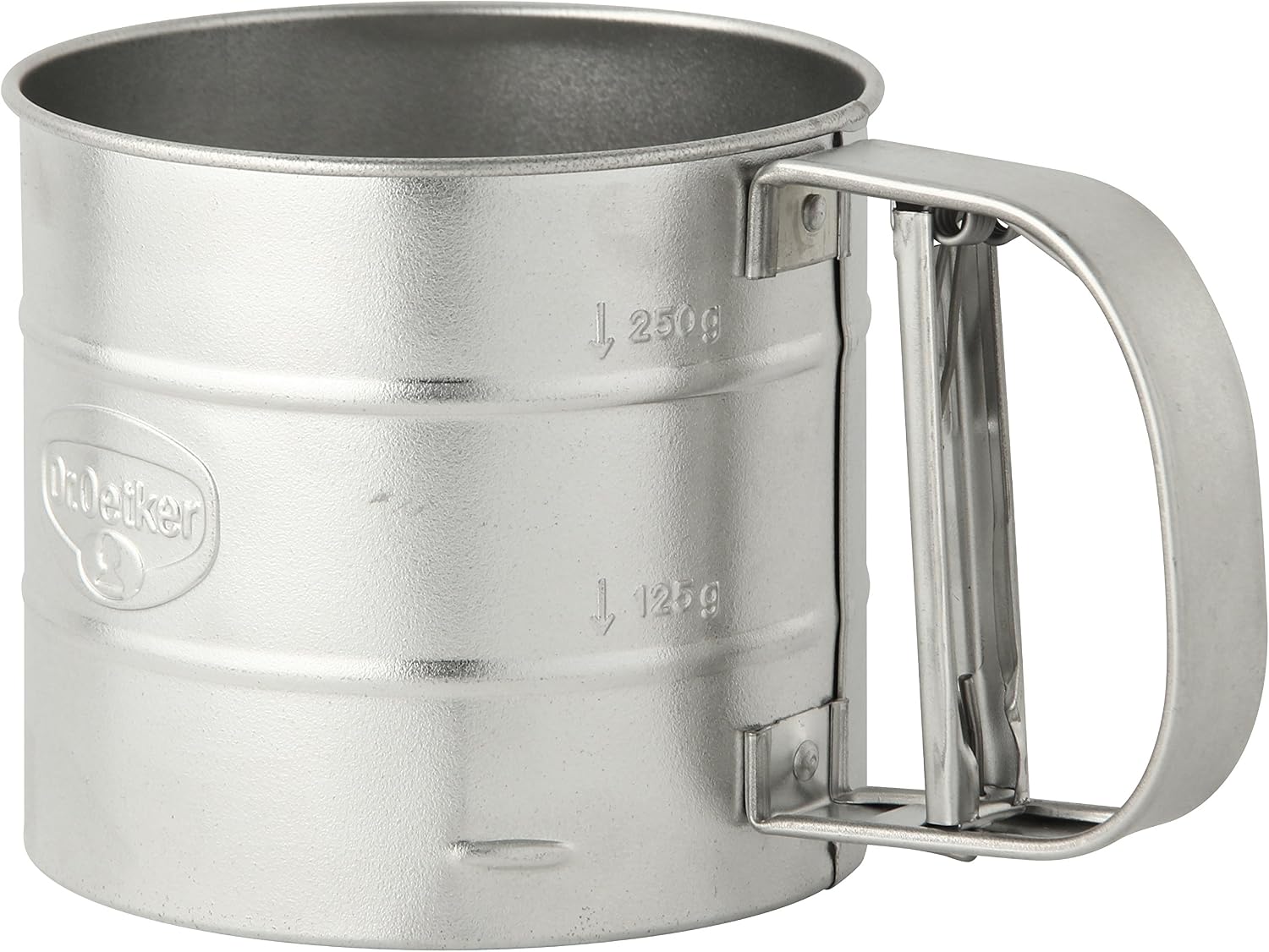 Dr. Oetker One-Hand Tinplate 350 g Flour Sifter