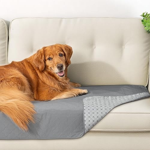 Manta impermeable para perro, funda antideslizante para sofá para cachorros, gatos, lavable, protector de sofá a prueba de fugas para sofá,