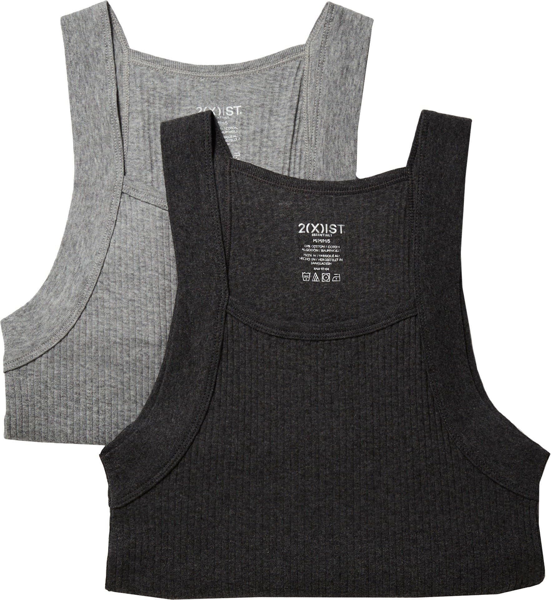 2(X) IST Men's Essential Cotton Square Cut Tank 2-Pack
