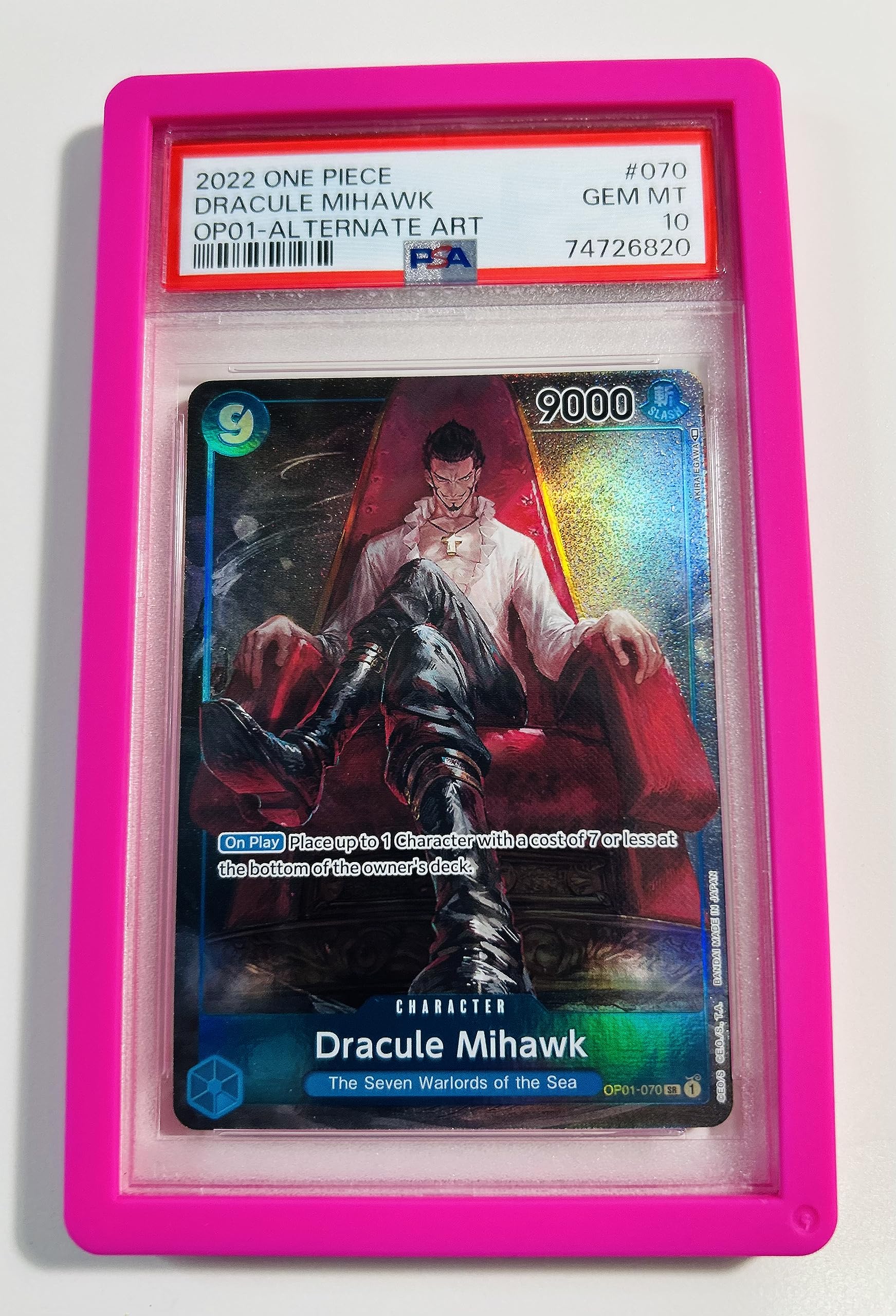 Graded Card Slab Bumper Guard Protector for PSA Slabs (Pink)