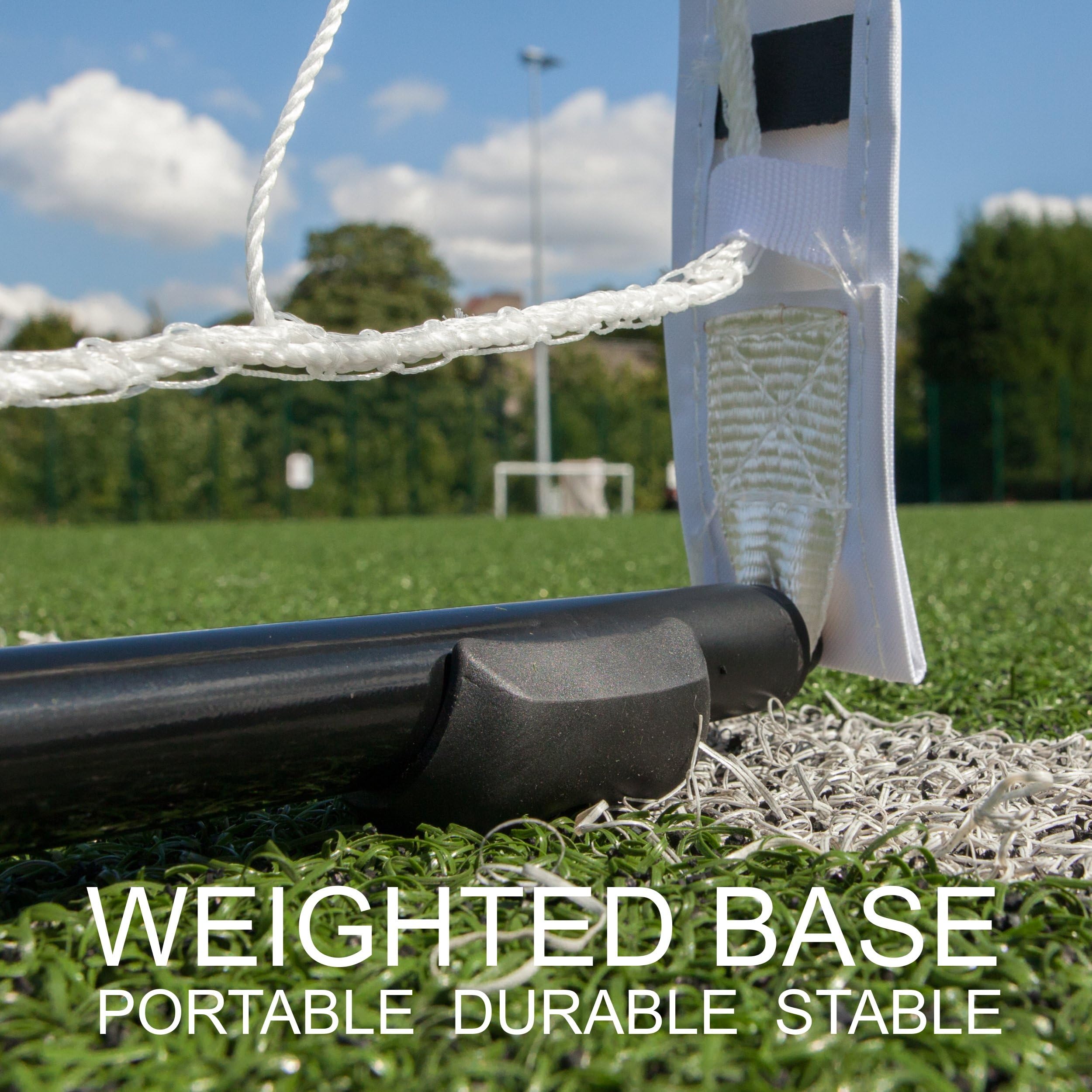 QUICKPLAY Kickster Elite Football Goals – Ultra Portable Indoor & Outdoor Football Goals with Weighted Base [Single Goal]