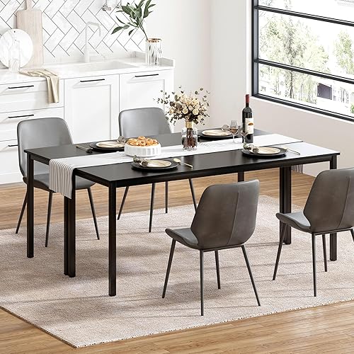 Miniatura 9 de soges Escritorio para computadora elegante de 70.8 pulgadas, escritorio grande de oficina ejecutiva, escritorio de escritura de estudio simple,