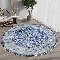 Vista 55 de Rugcomf Alfombra de pasillo de 2' 6'' x 8' lavable, alfombra boho suave, antideslizante, de lana sintética, alfombra vintage para cocina, entrada