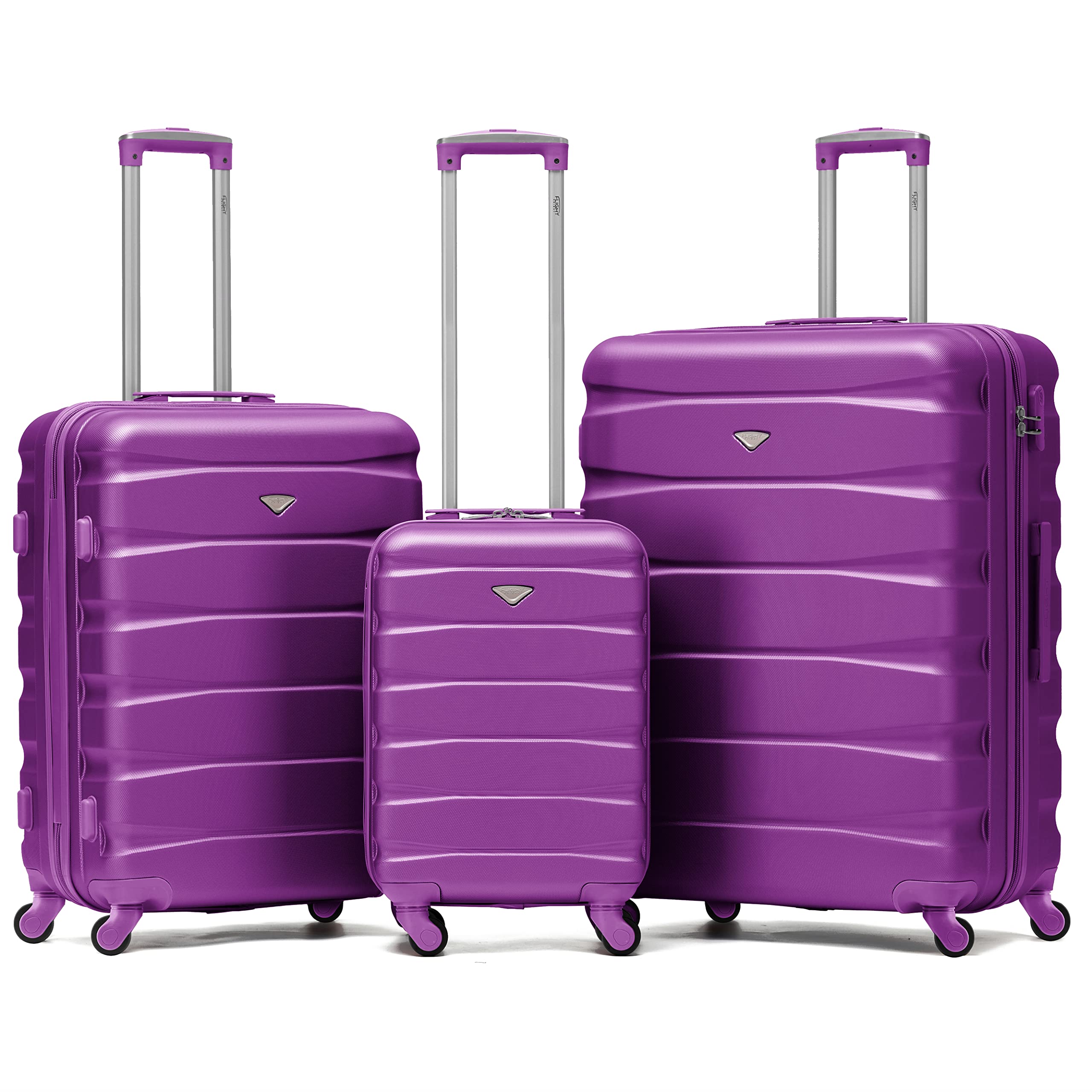Flight Knight Lightweight 4 Wheel ABS Hard Case Medium Suitcase Approved for Over 100 Airlines Including easyJet, British Airways, Ryanair, Jet2, Emirates & Many More - Check-in Medium Size 25" — view 54