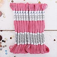 Vista 43 de 12 madejas ThreadArt Premium de hilo de bordar de algodón egipcio de fibra larga Gris antiguo 6 hilos divisibles de 8.75 yardas cada uno