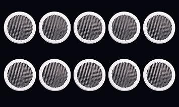 SAJ Stainless Steel Net 4 Inch Round Ventilation Guard with Stainless Steel Net Air Hole Mosquito Guard/Air Hole Net White (Set of 10)