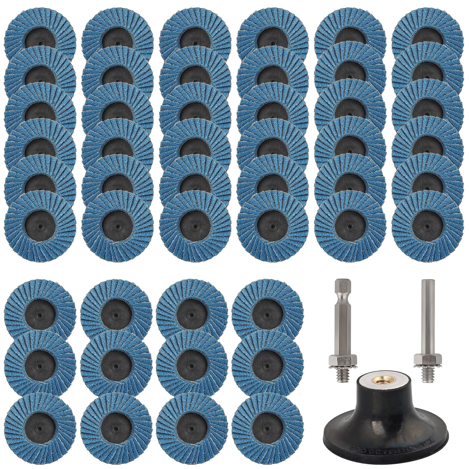 Bonsicoky - 48 Disques Ponçage Grain 40 Avec Support - Pour Perceuses 6.35mm - Idéal Décapage Peinture