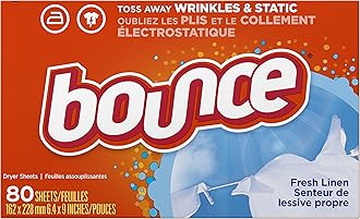 Bounce Fabric Softener Dryer Sheets, Fresh Linen, 80 Count (Pack of 3)