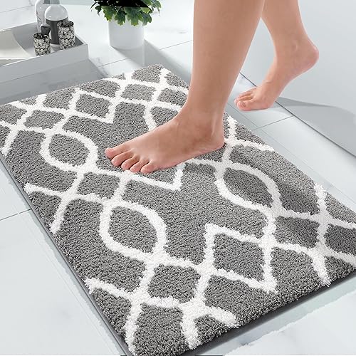 Yimobra Alfombras de baño lujosas y esponjosas, súper elásticas, suaves y gruesas, antideslizantes, absorben el agua, más fáciles de secar, alfombra