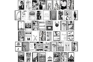 Black and White Wall Collage Kit - 50 Prints for Trendy Room...