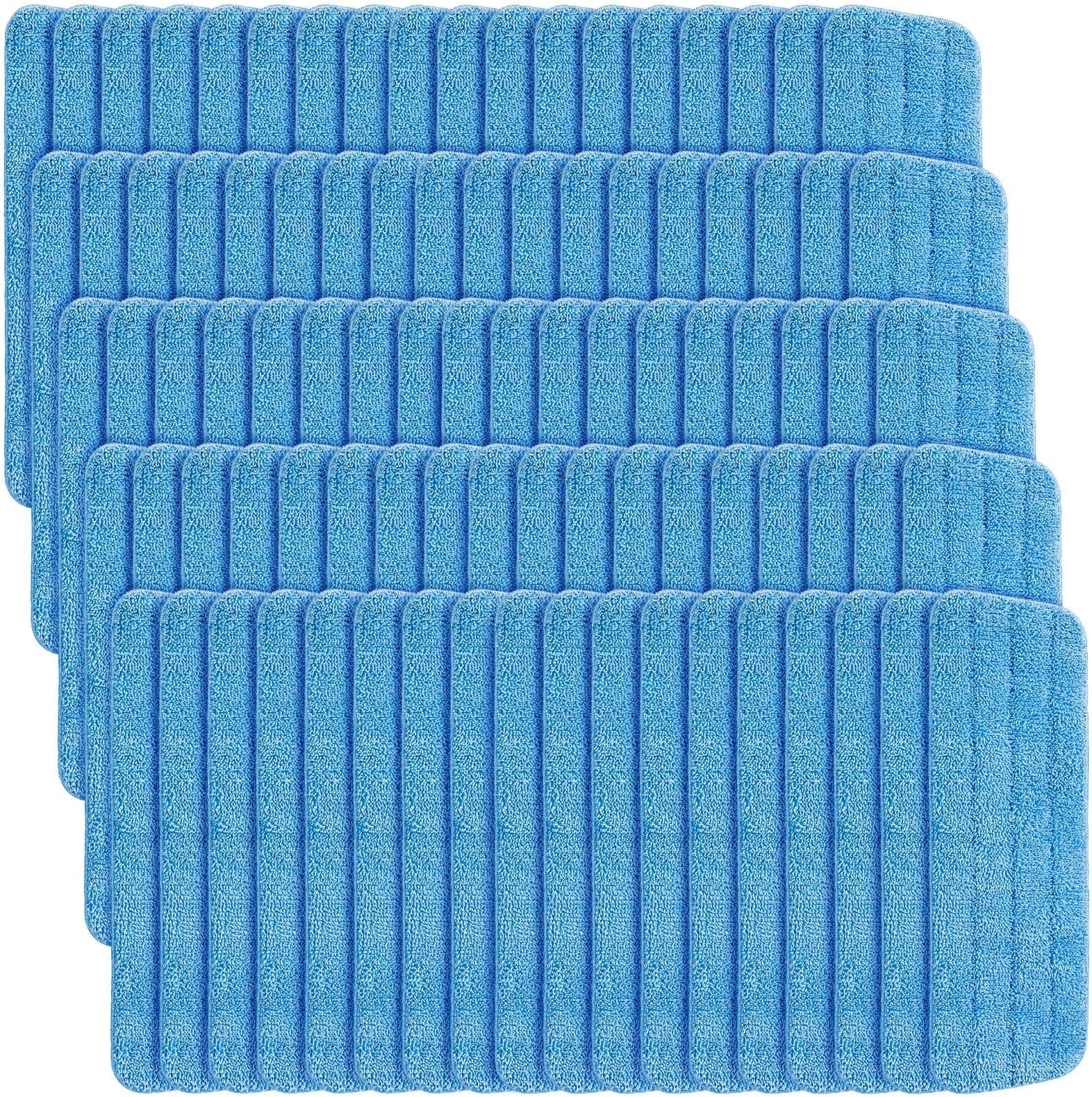 36 Pcs Microfiber Mop Pads Machine Washable Cleaning Flat Mop Head Replacement Reusable Household Pads for Hardwood and Hard Surface Floor Cleaning and Scrubbing
