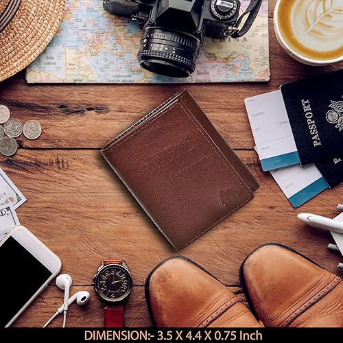 Miniatura 5 de NeoMonte Carteras de cuero RFID con bolsillo frontal para hombre 9 tarjetas de crédito 2 tarjetas de identificación billetera triple delgada