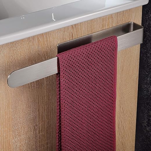 YIGII Portasciugamani Adesivo Porta Asciugamani Bagno Porta Salviette Acciaio Inox 37CM
