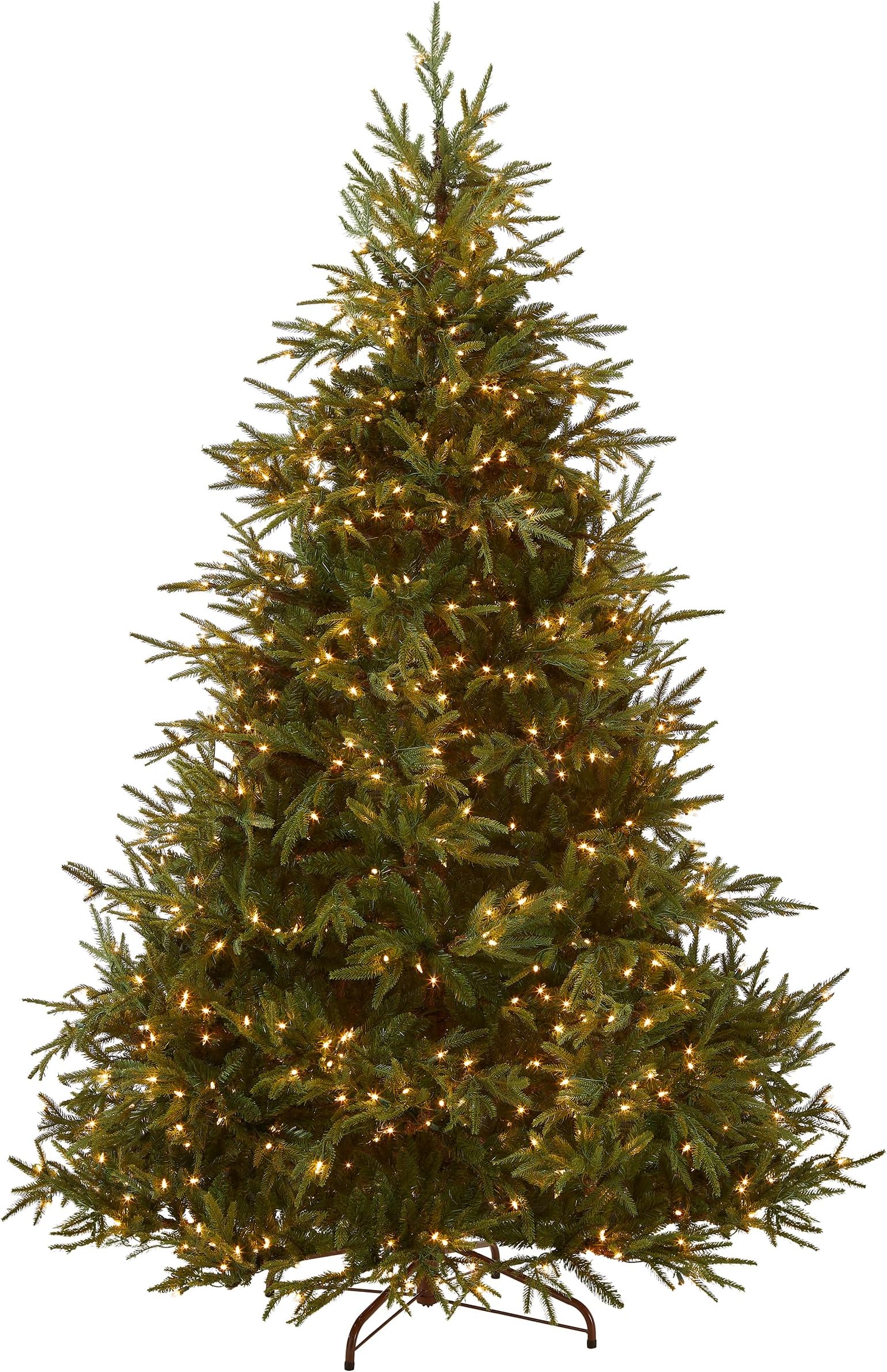 National Tree Company 6.5 ft Pre-Lit Fraser Grande Artificial Christmas Tree, 550 Clear Lights, 2,531 Tips, Includes Stand, Green